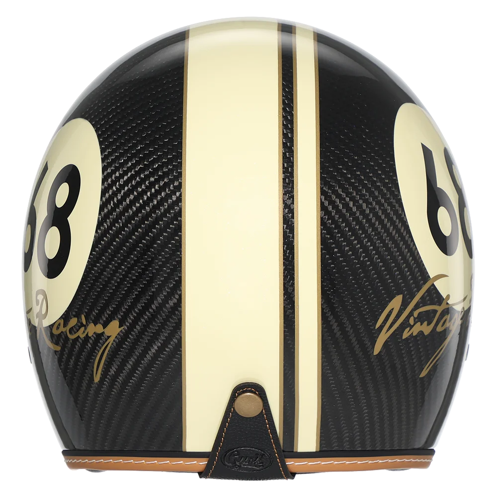 Lightweight Carbon Fiber Open Face Motorcycle Helmets Half Retro 3/4 Helmet for Man and Women DOT Approved CYRIL Casque Moto