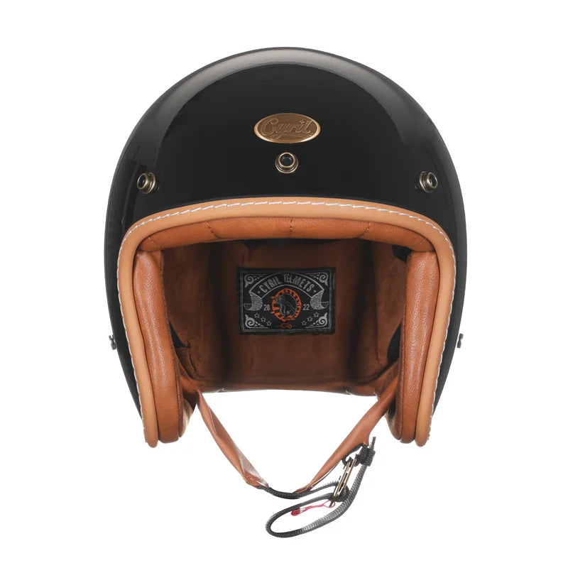 Fiberglass Lightweight Open Face Half Motorcycle Helmet Vantage Jet Helmet DOT ECE Approved for Men Women Carbon Fiber Helmet