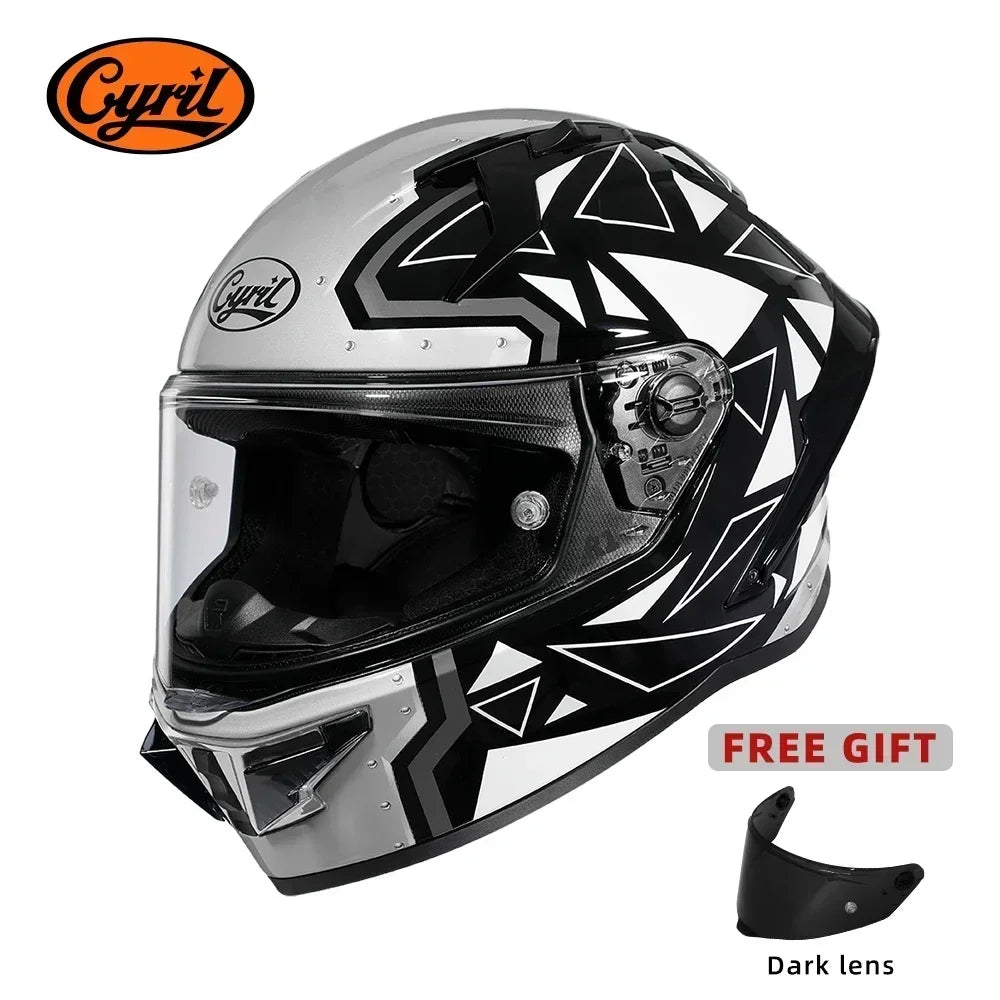 Full Face Motorcycle Helmet DOT Approved Helmet for Men Women Original CYRIL Cascos Para Moto