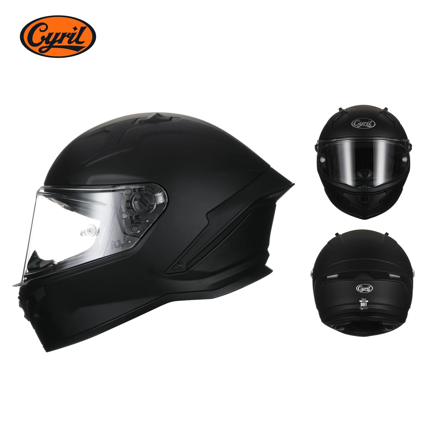 Full Face Motorcycle Helmet DOT Approved Helmet for Men Women Original CYRIL Cascos Para Moto Motorbike Helmets Casco Moto