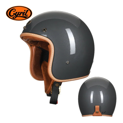 Fiberglass Lightweight Open Face Half Motorcycle Helmet Vantage Jet Helmet DOT ECE Approved for Men Women Carbon Fiber Helmet