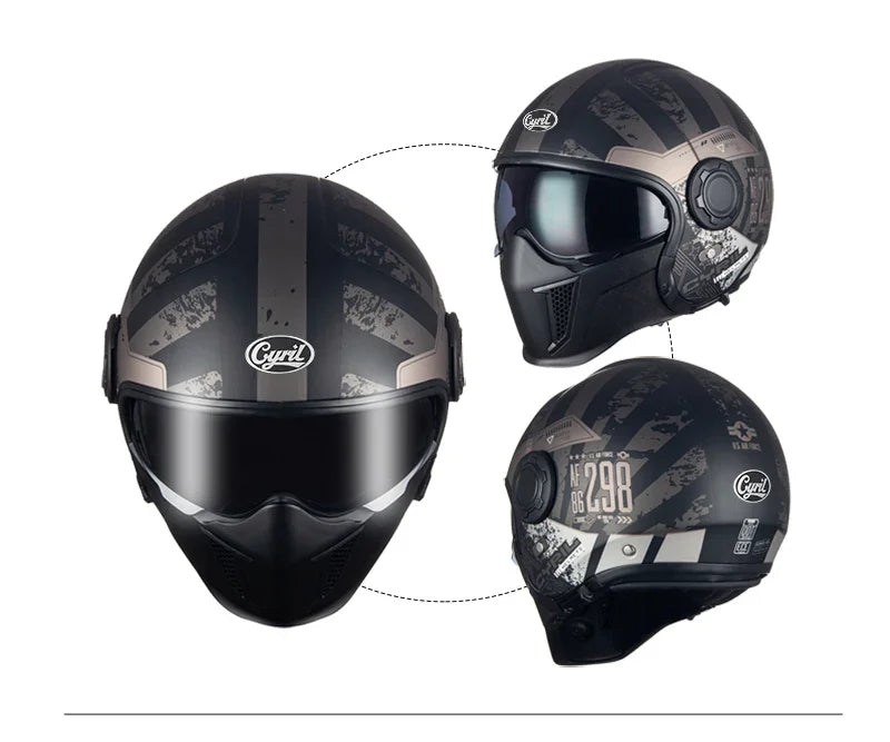 Full Face Open Face Motorcycle Helmet Motorbike Street Bike Helmets for Adults Modular Motorcycle Helmet DOT Approved
