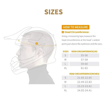Full Face Motorcross Dirt Bike Helmets Dual Sports Helmet for Man and Women Can Be Installed GOPRO DOT Approved Triangle AH609
