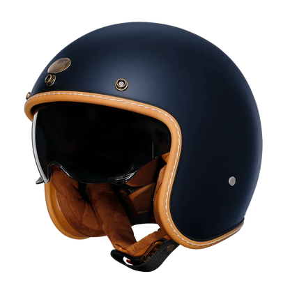 Retro 3/4 Open Face Half Motorcycle Helmet CYRIL B206 Lightweight Adult Vantage Jet Helmet for Men Women DOT ECE Approved