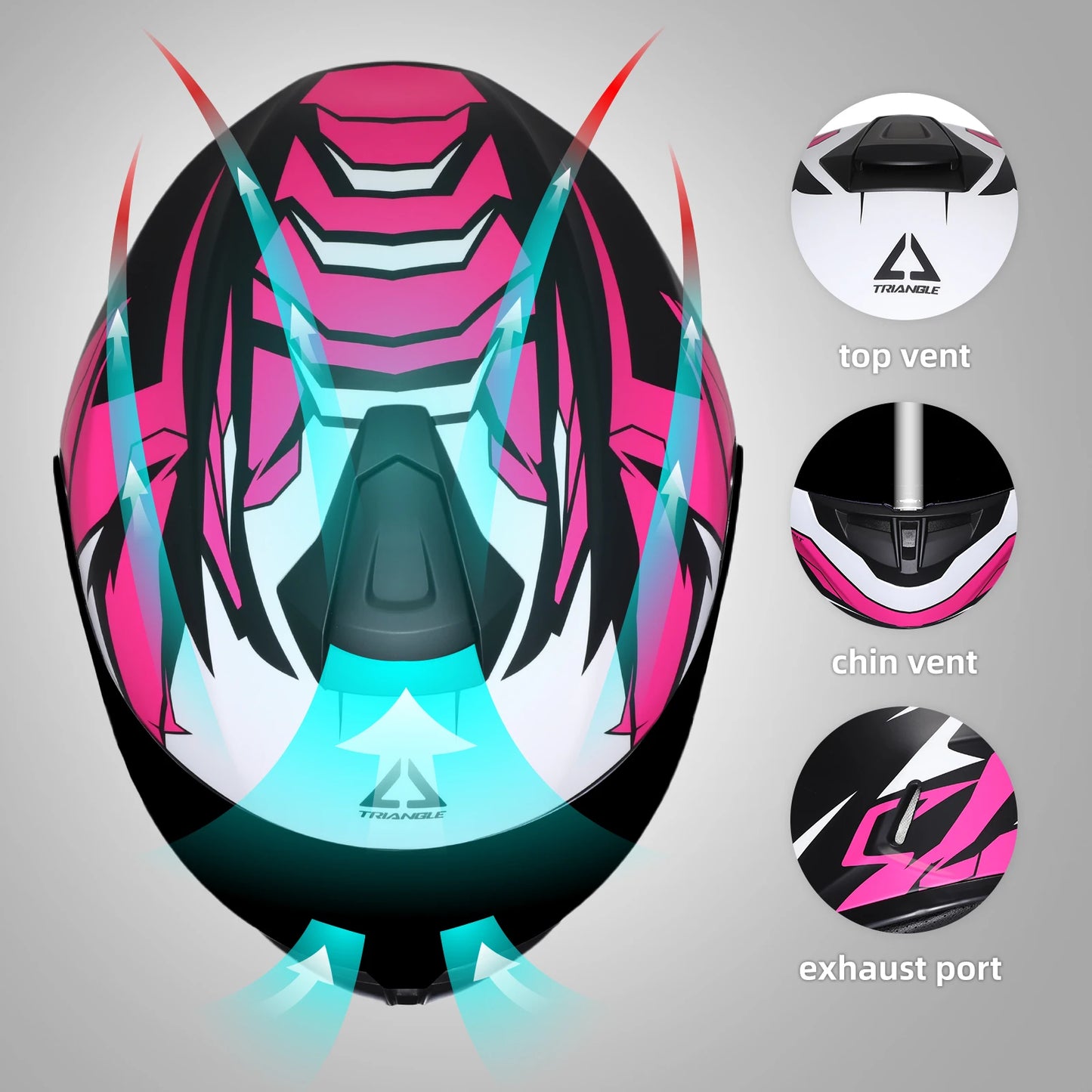 TRIANGLE Full Face Motorcycle Helmets Street Bike Helmet for Men with Extra Clear Visor DOT Approved Cascos  Capacetes Para Moto