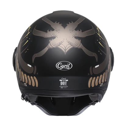 Modular Motorcycle Helmet Full Face Open Face Retro Helmets DOT ECE APPROVED CYRIL OP12A Capacete De Moto Masculino