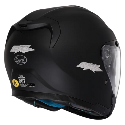 CYRIL R18 Open Face Motorcycle Helmet 3/4 Dual Visor Moto Helmet for Adult Men Women Dot Approved