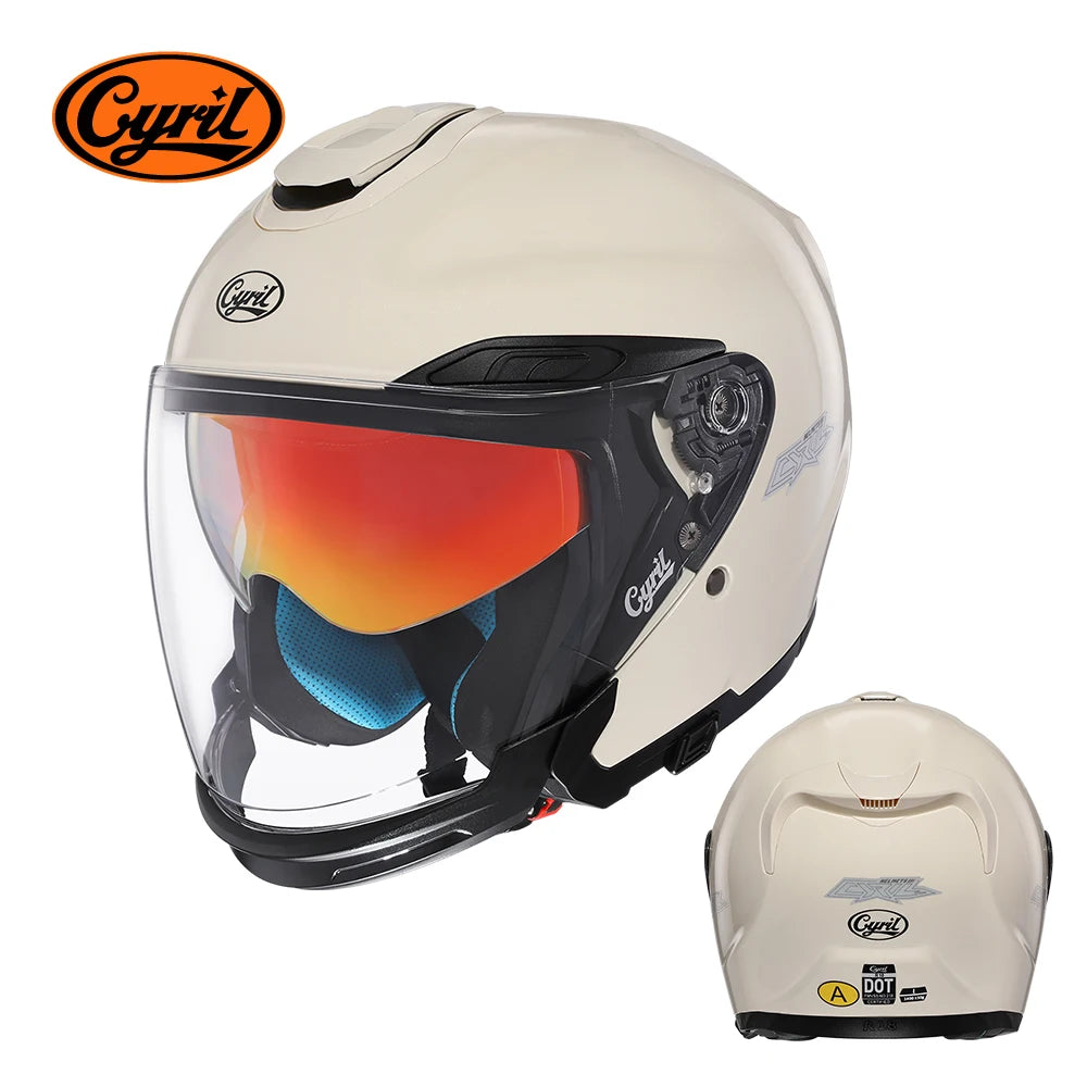 Men Women Open Face Motorcycle Helmet Motorbike Helmet Double Lens Motorcycle Helmets DOT Approved Casco Moto Capacete De Moto