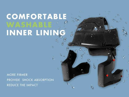 Full Face Motorcross Dirt Bike Helmets Dual Sports Helmet for Man and Women Can Be Installed GOPRO DOT Approved Triangle AH609