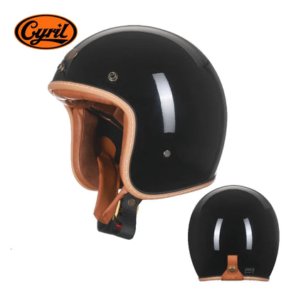 Fiberglass Lightweight Open Face Half Motorcycle Helmet Vantage Jet Helmet DOT ECE Approved for Men Women Carbon Fiber Helmet