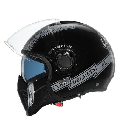 Full Face Motorcycle Helmet Retro Moto Helmets with Double Visors DOT ECE APPROVED CYRIL OP12A  Adults Modular Open Face Helmet