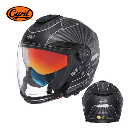 Men Women Open Face Motorcycle Helmet Motorbike Helmet Double Lens Motorcycle Helmets DOT Approved Casco Moto Capacete De Moto