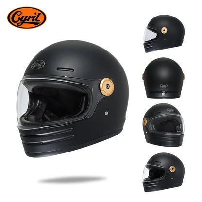 Glass Fiber Full Face Motorcycle Helmet Lightweight Retro Motorcross Motorbike Helmets for Adults DOT Approved Casco Moto