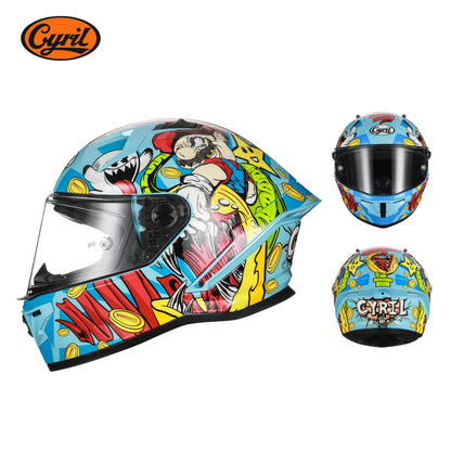 Full Face Motorcycle Helmet DOT Approved Helmet for Men Women Original CYRIL Cascos Para Moto