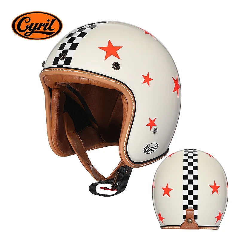 Fiberglass Lightweight Open Face Half Motorcycle Helmet Vantage Jet Helmet DOT ECE Approved for Men Women Carbon Fiber Helmet