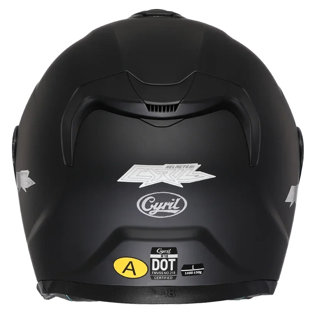 CYRIL R18 Open Face Motorcycle Helmet 3/4 Dual Visor Moto Helmet for Adult Men Women Dot Approved