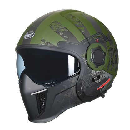 Modular Motorcycle Helmet Full Face Open Face Retro Helmets DOT ECE APPROVED CYRIL OP12A Capacete De Moto Masculino