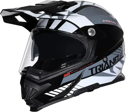 Full Face Motorcross Dirt Bike Helmets Dual Sports Helmet for Man and Women Can Be Installed GOPRO DOT Approved Triangle AH609